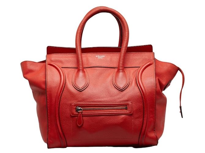 Céline Luggage Orange Leather  ref.1274280