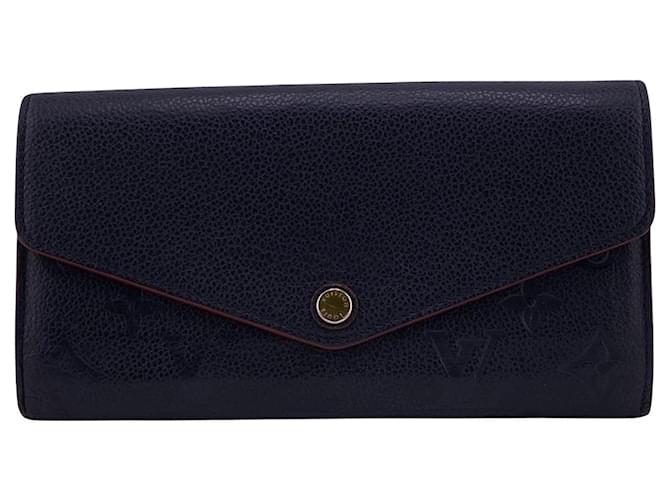 Louis Vuitton Portefeuille Sarah Navy blue Leather  ref.1274301
