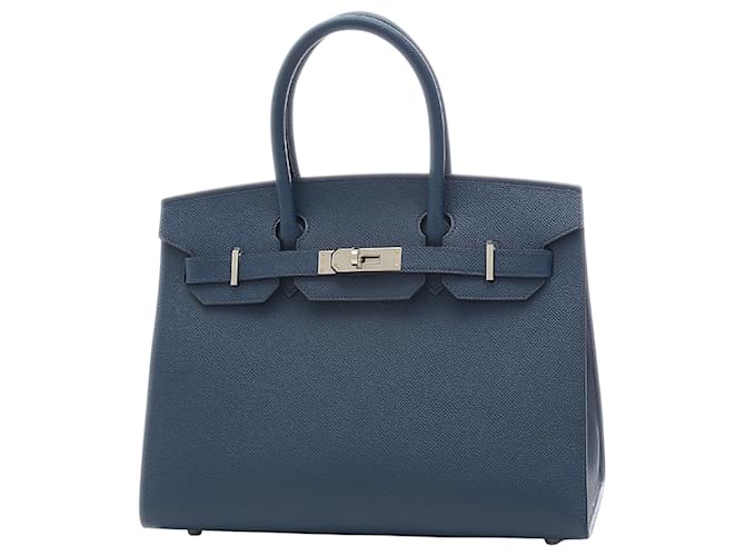 Hermès Birkin 30 Navy blue Leather  ref.1274381