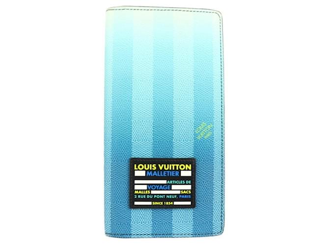 Louis Vuitton Portefeuille Brazza Blue Cloth  ref.1274455