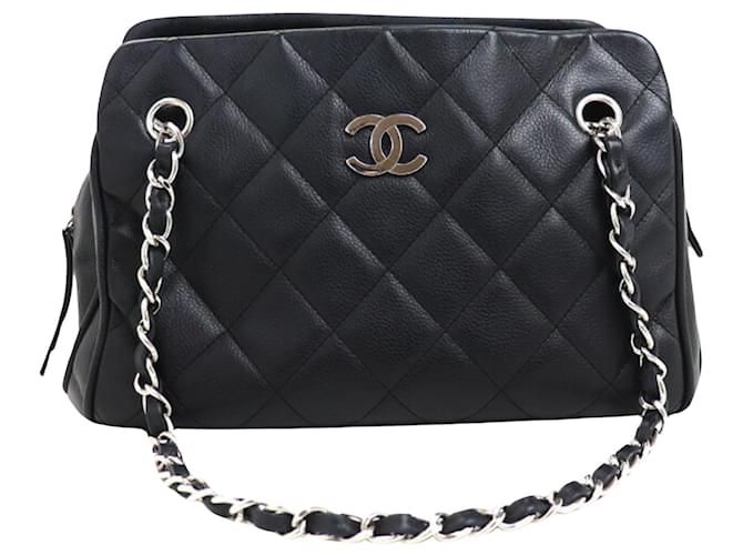 Chanel Matelassé Black Leather  ref.1274569