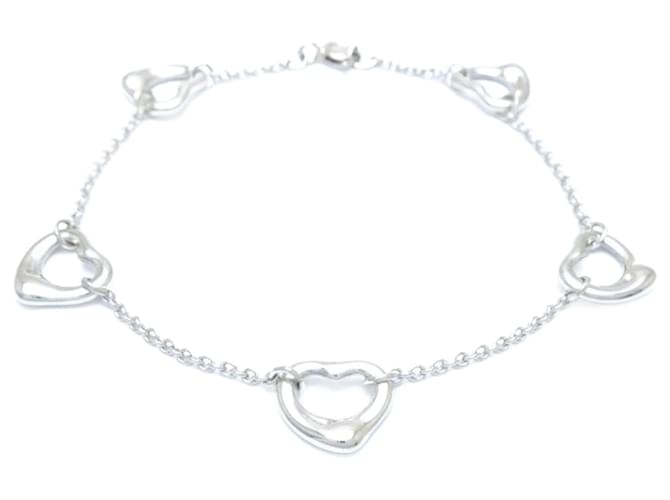 Tiffany & Co Open Heart Silvery Silver  ref.1274602