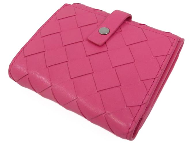 Bottega Veneta Intrecciato Pink Leather  ref.1274635