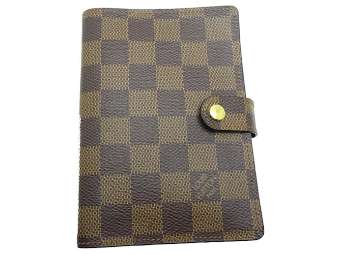 Louis Vuitton COUVERTURE AGENDA FONCTIONNEL PM Brown Cloth  ref.1274642