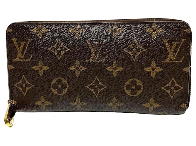 Louis Vuitton Portefeuille zippy Brown Cloth  ref.1274674