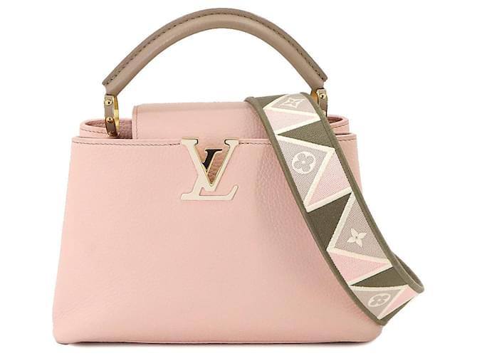 Louis Vuitton Capucines Pink Leder  ref.1274814
