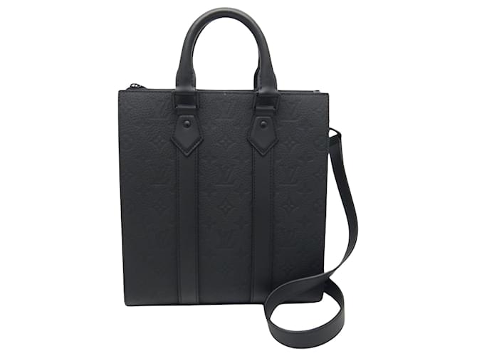Louis Vuitton Sac plat Black Leather  ref.1275023