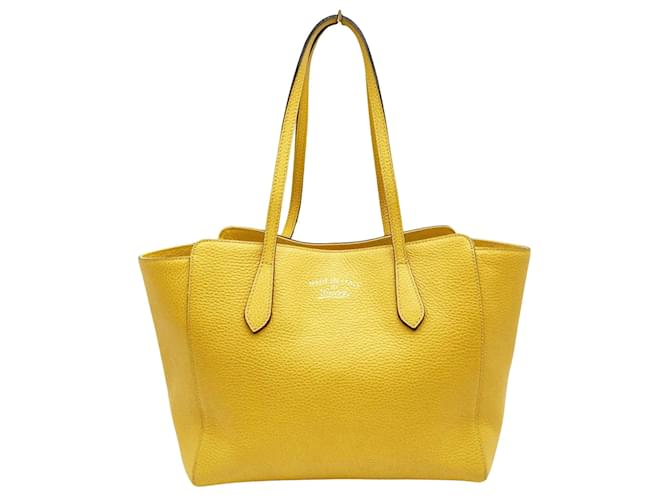 Gucci Cabas Yellow Leather  ref.1275173