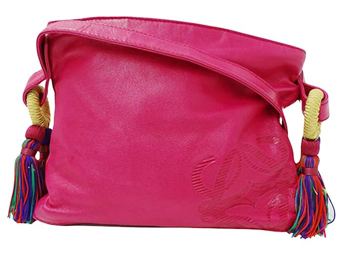 Loewe Flamenco Pink Leather  ref.1275181