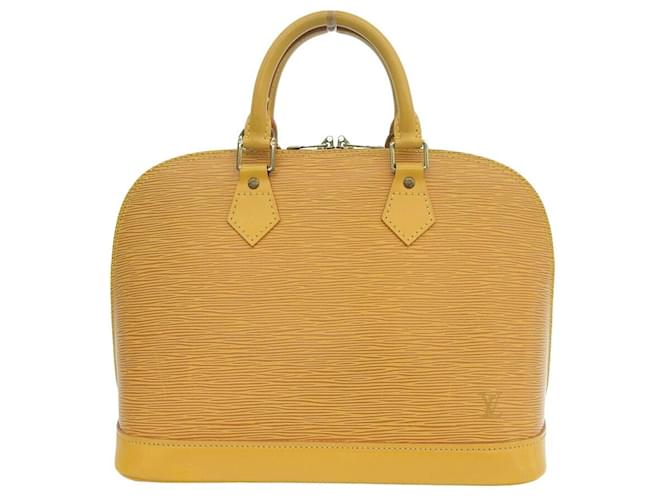 Louis Vuitton Alma Amarelo Couro  ref.1275195