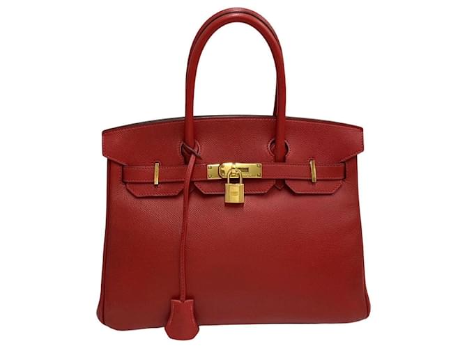 Hermès Birkin 30 Red Leather  ref.1275256