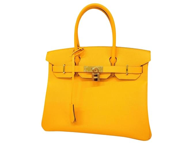 Hermès Birkin 30 Yellow Leather  ref.1275367
