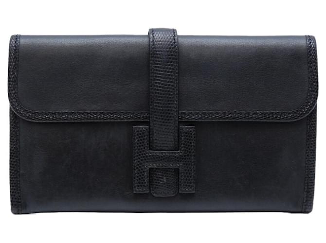 Hermès -- Black Leather  ref.1275469