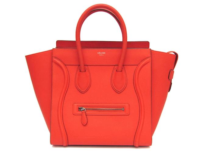 Céline Luggage Orange Leather  ref.1275560