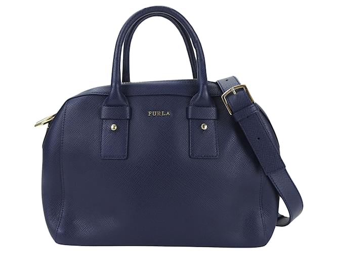 Furla Dolly Navy blue Leather  ref.1275583