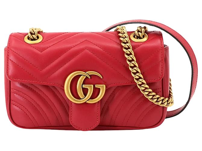 Gucci GG Marmont Red Leather  ref.1275592