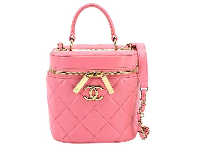 Chanel Vanity Pink Leder  ref.1275632