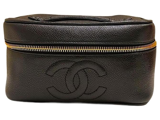 Chanel Vanity Black Leather  ref.1275658
