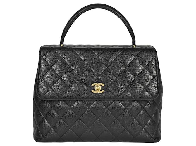 Chanel Matelassé Black Leather  ref.1275687