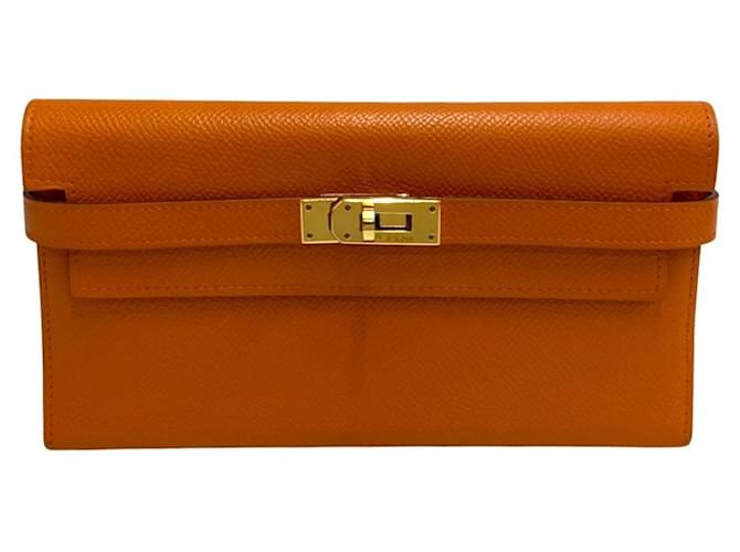 Hermès Kelly Orange Leather  ref.1275801