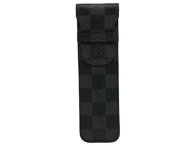 Louis Vuitton Etui stylo Cinza Lona  ref.1275906