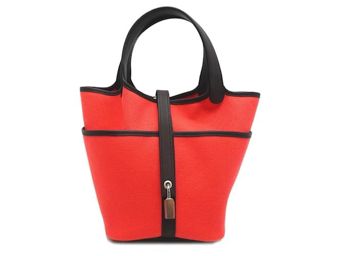 Hermès Picotin Lock Red Leather  ref.1276007