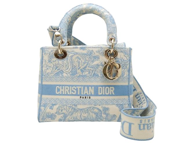 Dior Lady Dior Blu Tela  ref.1276015