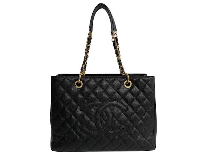 Chanel shopping Black Leather  ref.1276016