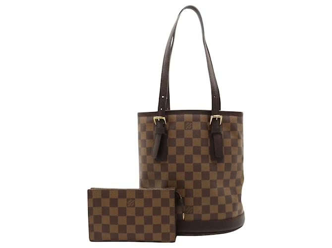 Louis Vuitton Bucket Brown Cloth  ref.1276304