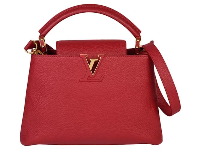 Louis Vuitton Capucines Rot Leder  ref.1276398
