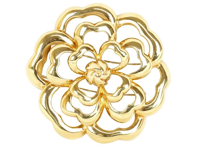 Chanel Camellia Dourado  ref.1276428