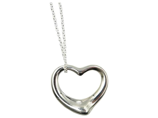 Tiffany & Co Open Heart Silvery Silver  ref.1276437