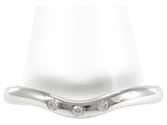 Tiffany & Co Curved band Silvery Platinum  ref.1276451