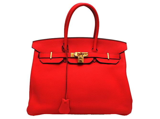 Hermès Birkin 35 Red Leather  ref.1276514