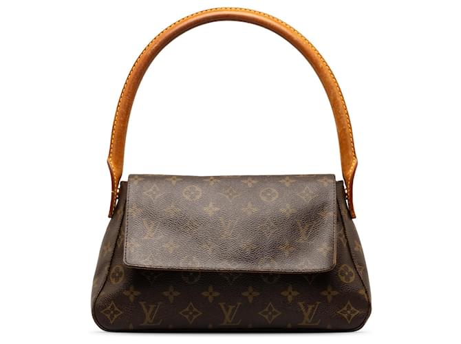 Brown Louis Vuitton Monogram Looping Mini Shoulder Bag Leather  ref.1276533