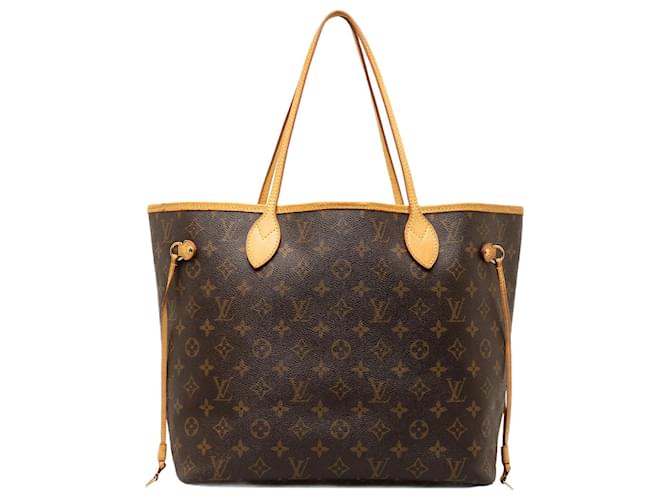 Brown Louis Vuitton Monogram Neverfull MM Tote Bag Leather  ref.1276534
