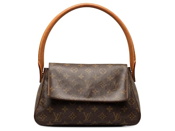 Brown Louis Vuitton Monogram Looping Mini Shoulder Bag Leather  ref.1276541