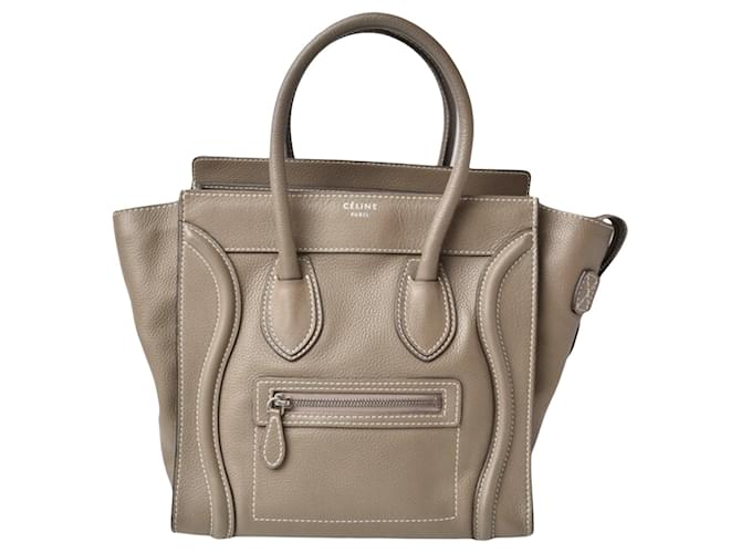 Céline Luggage Grey Leather  ref.1276571