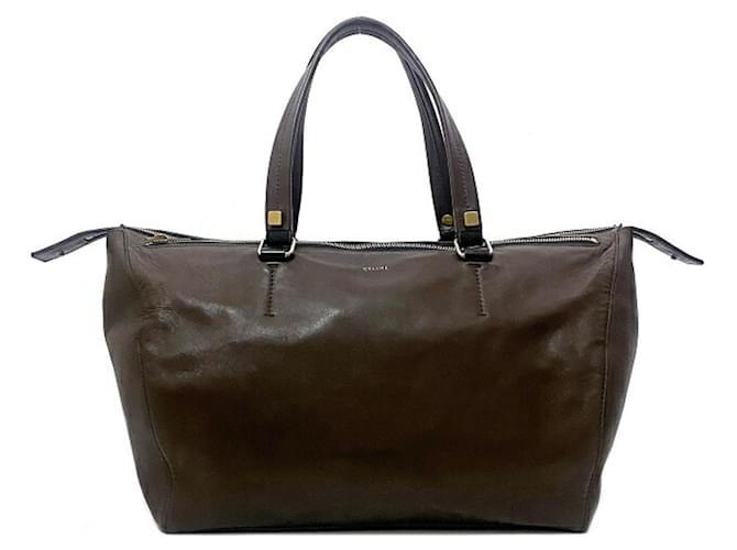 Céline Celine Boston Marrone Pelle  ref.1276640