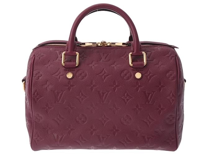 Louis Vuitton Speedy bandoulière 25 Dark red Leather  ref.1276750