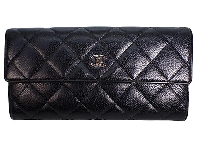 Chanel Matelassé Black Leather  ref.1276765