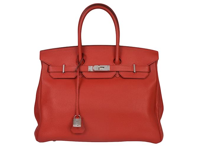 Hermès Birkin 35 Red Leather  ref.1276795