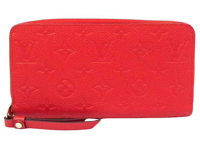 Louis Vuitton Zippy Wallet Red Cloth  ref.1276821
