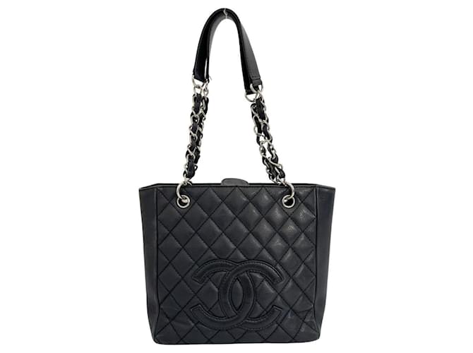 Chanel shopping Black Leather  ref.1276916
