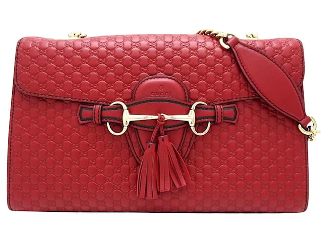 Gucci Micro Guccissima Red Leather  ref.1276920