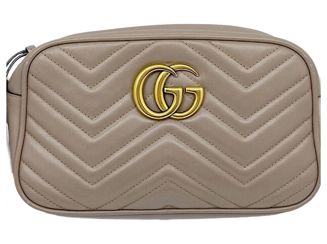 Gucci GG Marmont Beige Leather  ref.1277175