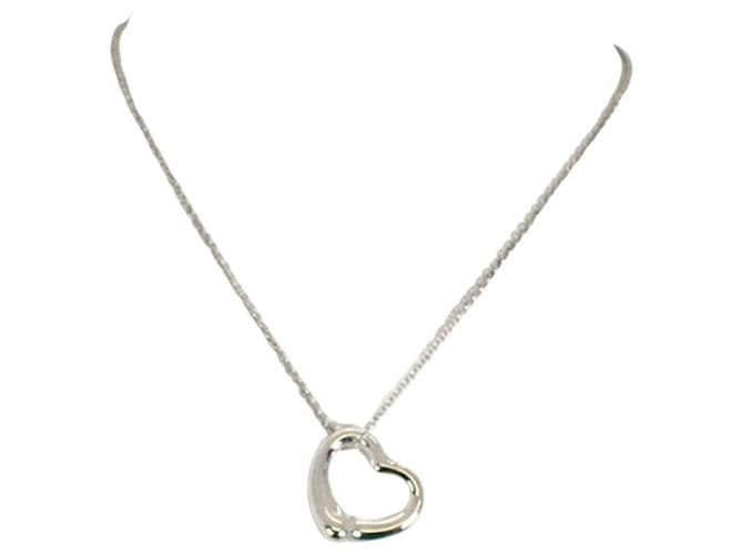 Tiffany & Co Open Heart Silvery Silver  ref.1277191