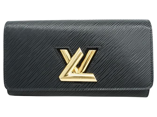 Louis Vuitton Twist Negro Cuero  ref.1277201