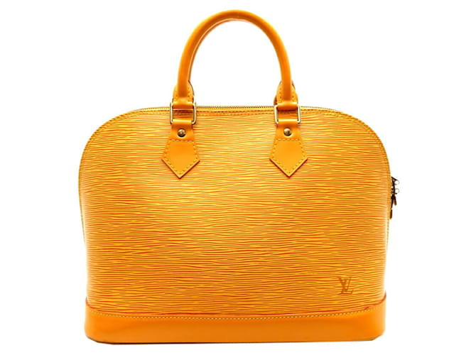 Louis Vuitton Alma Yellow Leather  ref.1277213