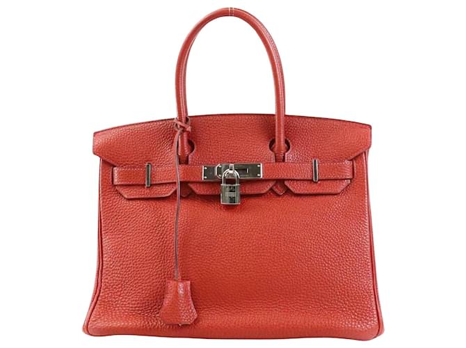 Hermès Birkin 30 Red Leather  ref.1277243